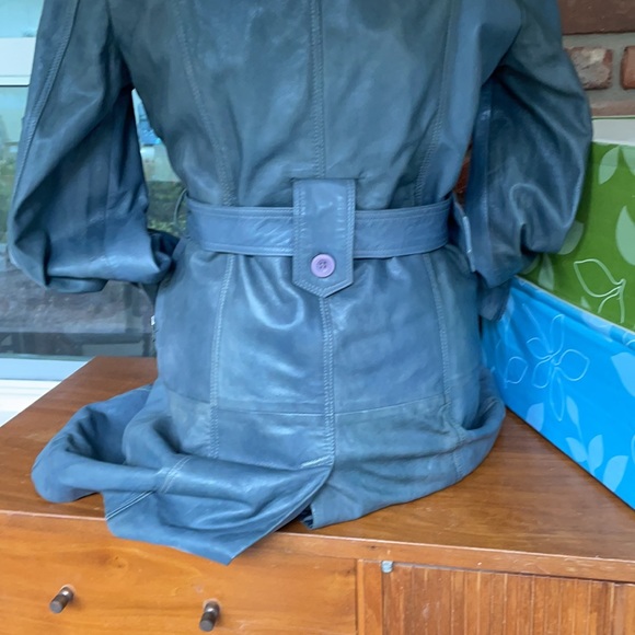 Bod Christensen slate leather 3/4 length jacket - Picture 6 of 14